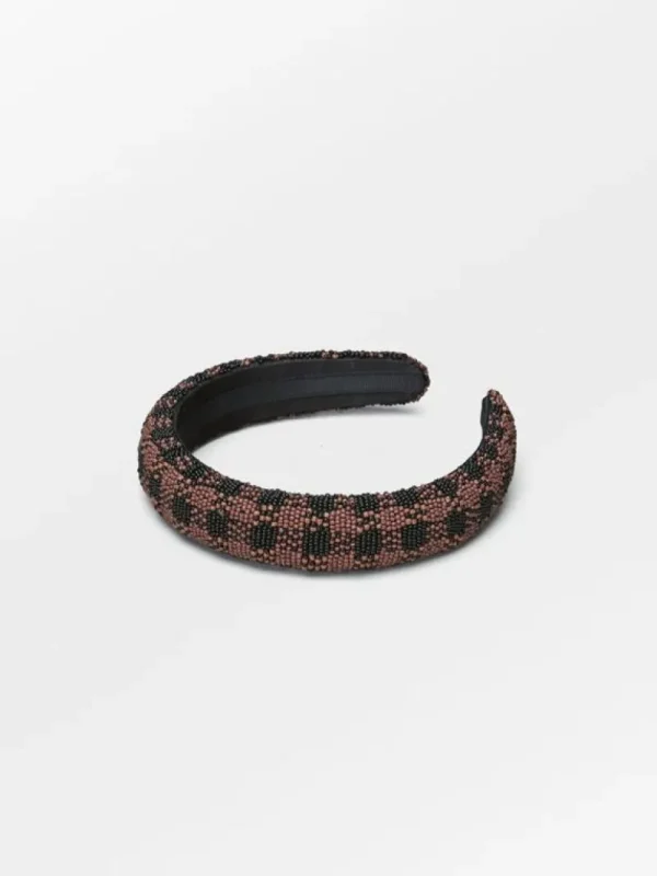 BeckSöndergaard Gingham Beaded Hairbrace | Hårbøyler