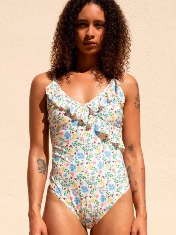 BeckSöndergaard Ireni Bly Frill Swimsuit | Badedrakt