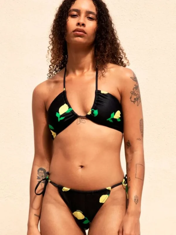 BeckSöndergaard Limone Drawstring Bikini Tanga | Bikini