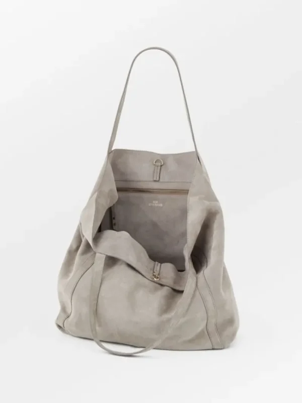 BeckSöndergaard Suede Eden Bag - Porpoise Gray | Lærvesker