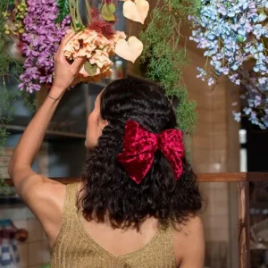 BeckSöndergaard Velour Big Bow | Hårtilbehør